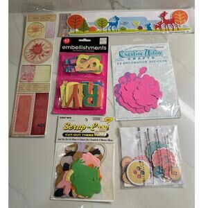 Lot of 6  -139 pieces Packages NEW Embellishment Stickers Pets - ABC - Flower